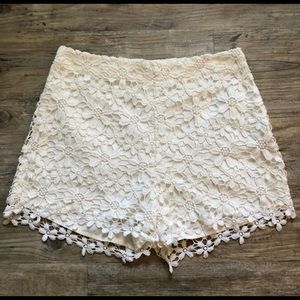 Hollister high rise lace shorts
